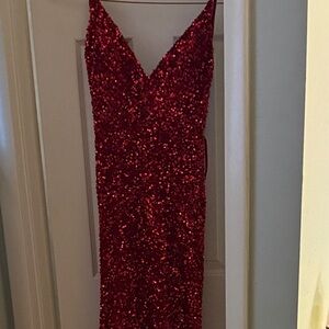 Portia and Scarlett Sparkling Red Maxi Dress